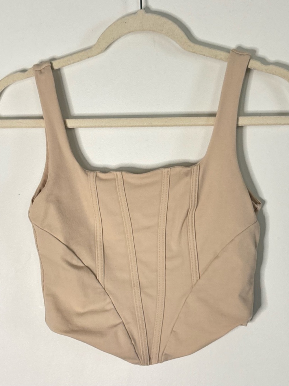 OGL Beige Corset-Style Crop Top - Picture 2 of 14